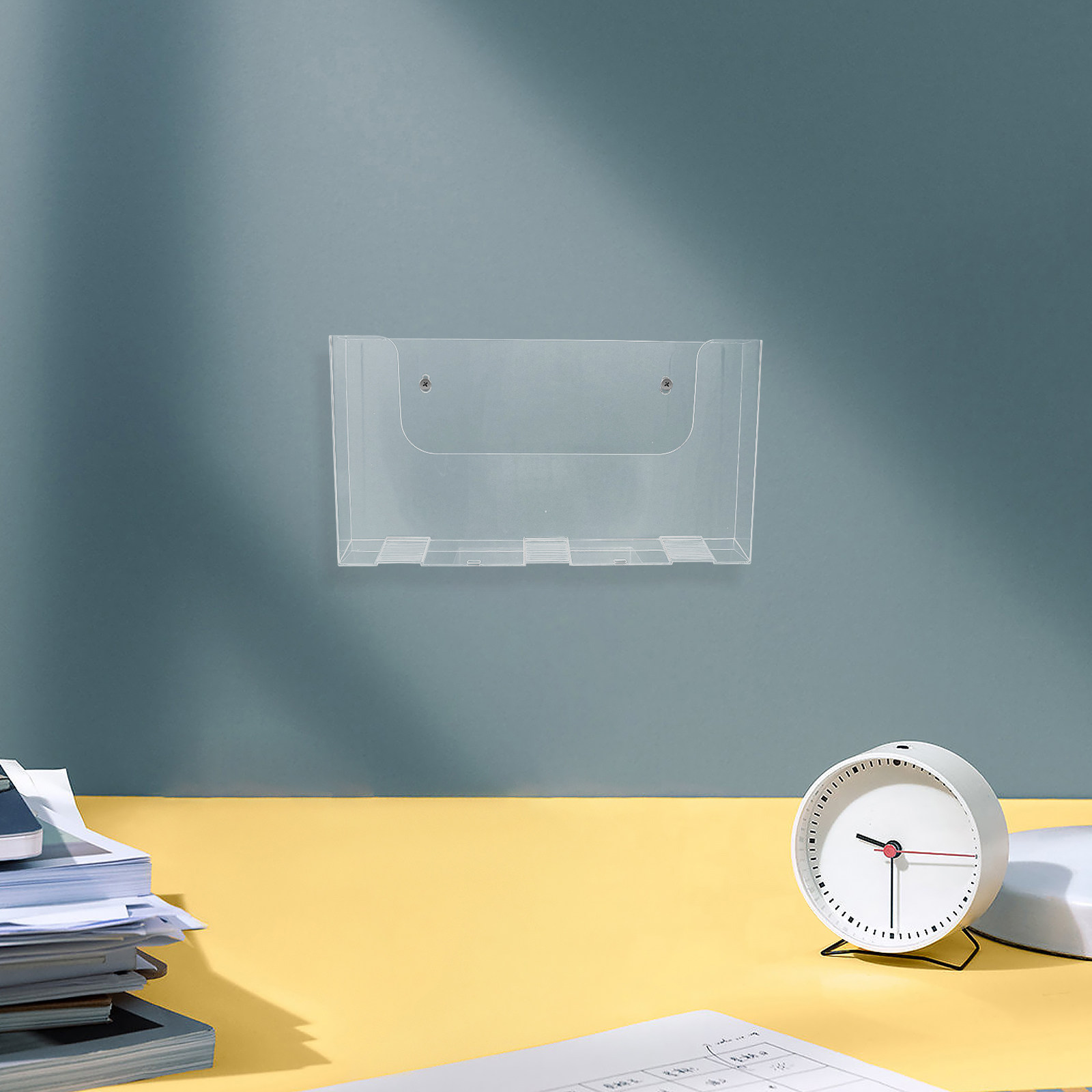Magazine Holder Rack - 2Pcs Acrylic Wall File Holder Space