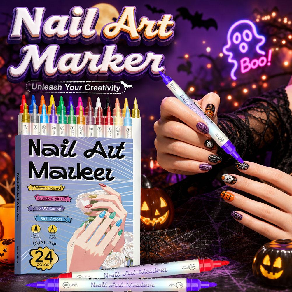 12/24 Colors Dual Tip Nail Art - Correction Pen Fine recension och pris